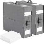 Foldable Bed Sheet Organizer - Space-Saving Linen Closet Storage 8