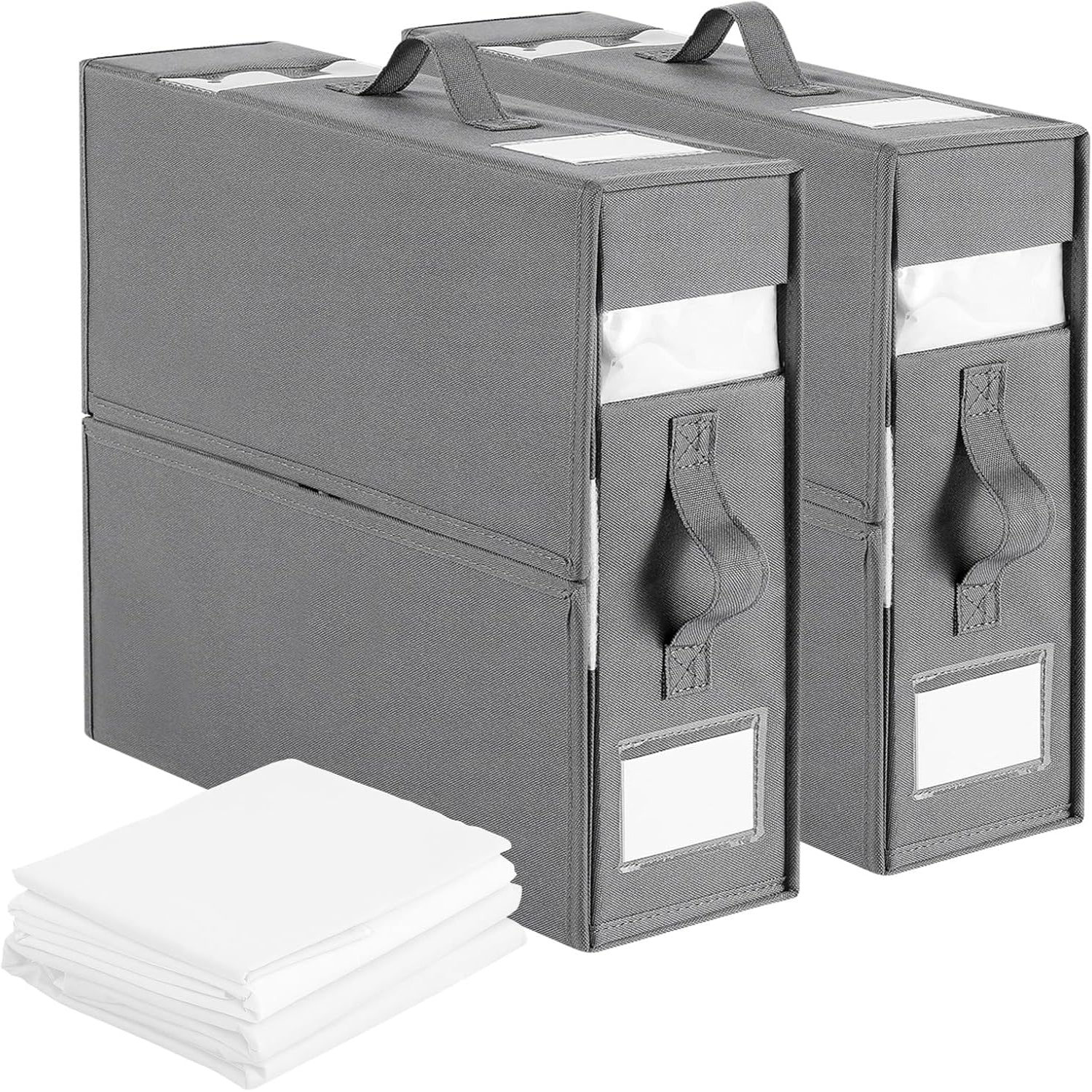 Foldable Bed Sheet Organizer - Space-Saving Linen Closet Storage 8