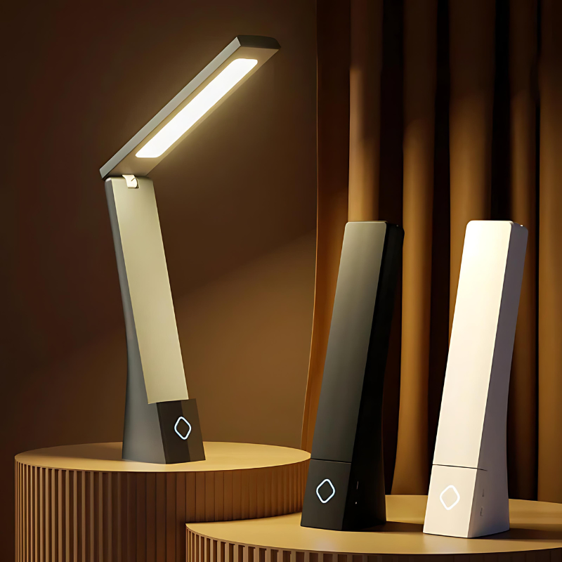 Foldable LED Table Lamp with Touch Control – Modern Minimalist Design for Bedroom or Desk Use 0