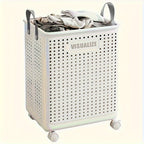 Foldable Laundry Box - Mobile Clothes Basket with Wheels for Easy Transport 3