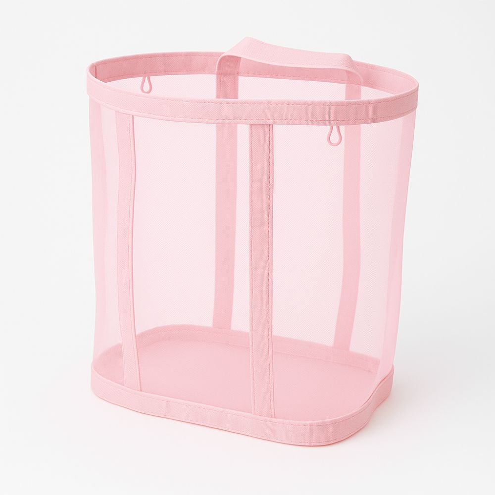 Foldable Mesh Laundry Basket - Durable, Space-Saving, Breathable Design 0