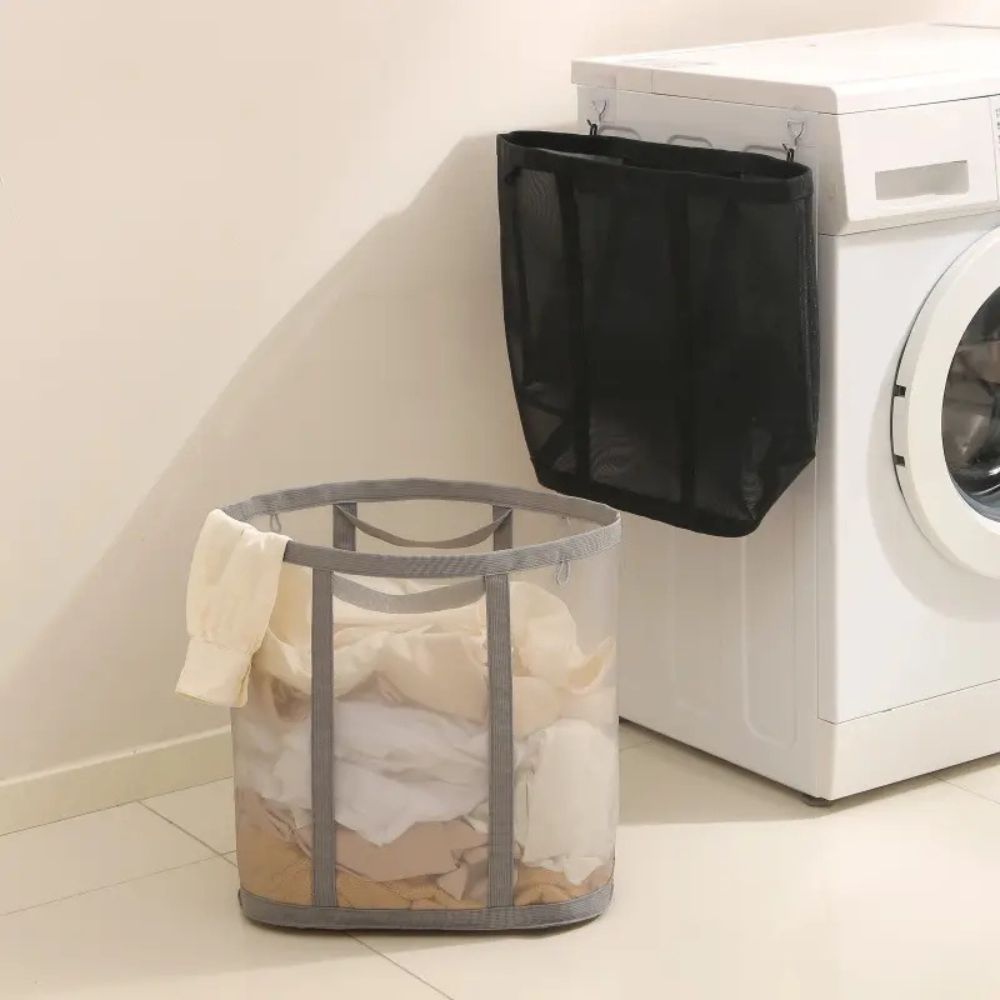 Foldable Mesh Laundry Basket - Durable, Space-Saving, Breathable Design 4