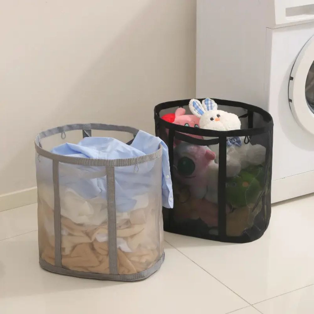 Foldable Mesh Laundry Basket - Durable, Space-Saving, Breathable Design 7