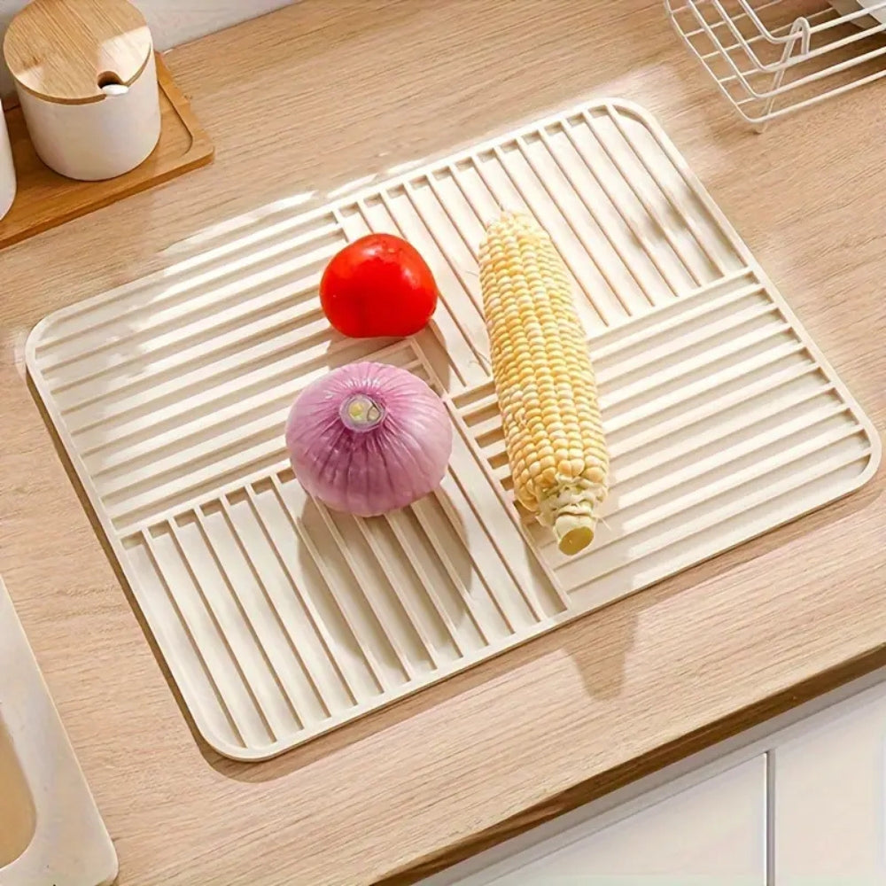 Foldable Silicone Dish Drying Mat - Heat-Resistant & Space-Saving 0