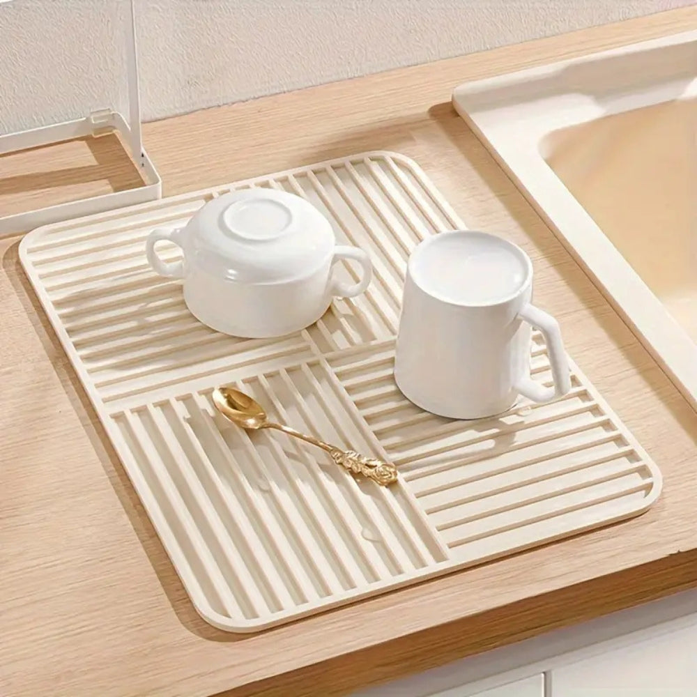 Foldable Silicone Dish Drying Mat - Heat-Resistant & Space-Saving 7