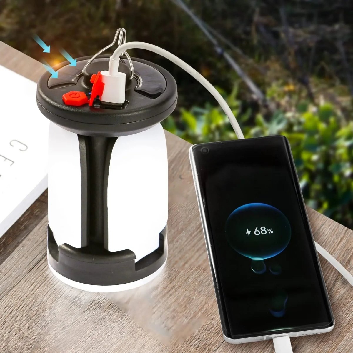 Foldable Solar Camping Lantern - Dual Charging & Adjustable Brightness 5