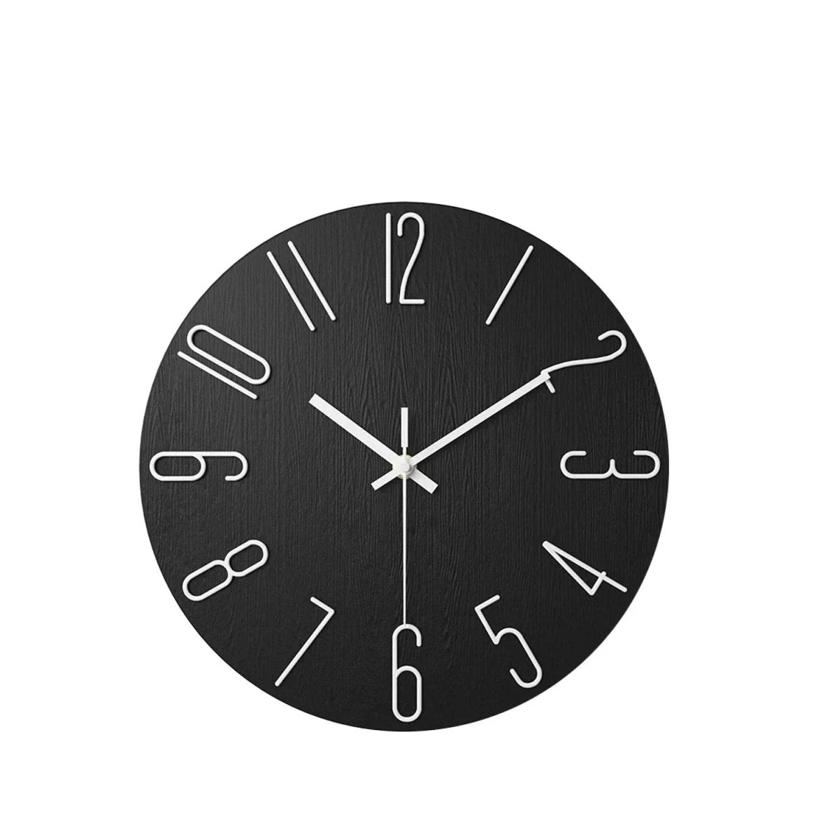 Frameless Wooden Wall Clock - Scandinavian Minimalist Design 3