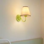 French Style 1-Light Wall Sconce - Elegant Iron Frame & Fabric Shade 0