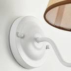 French Style 1-Light Wall Sconce - Elegant Iron Frame & Fabric Shade 6