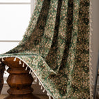 French Vintage Floral Curtain - Elegant Light Diffusion for Living Room 1