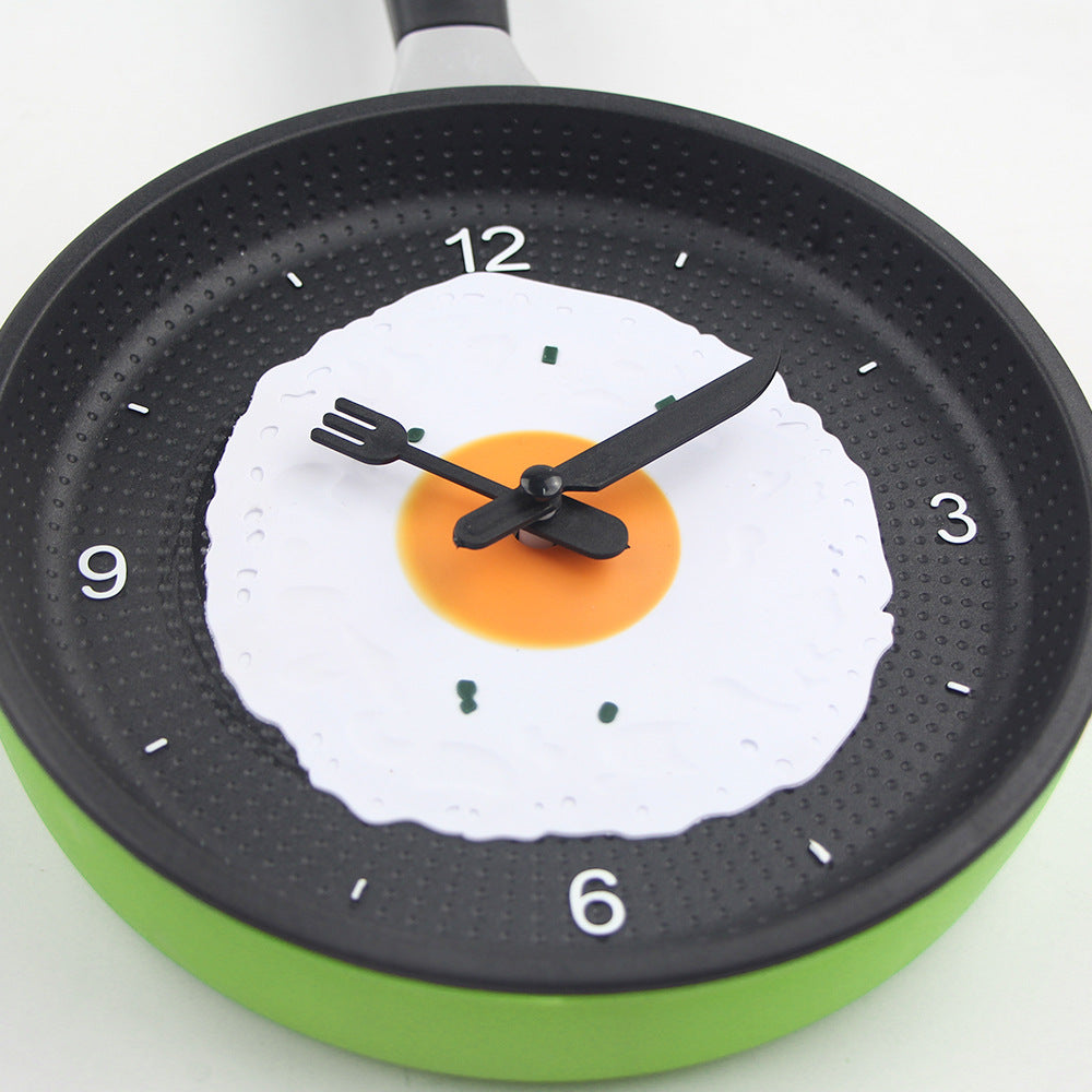Fried Egg Pan Wall Clock - Unique Kitchen Clock Decor for Fun Spaces 6