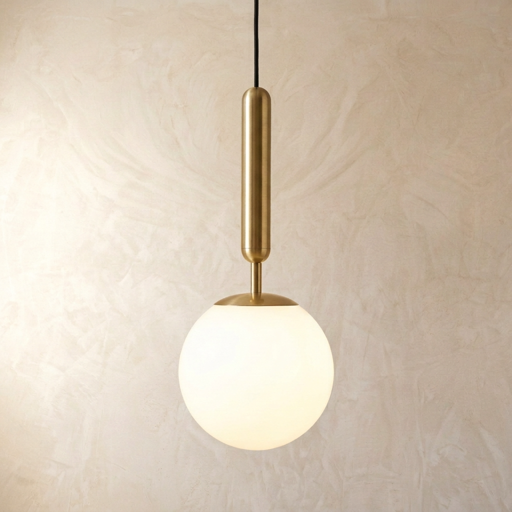 Frosted Globe Pendant Light - Soft Diffused Illumination for Kitchens 0