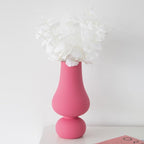 Fuchsia Abstract Ceramic Vase – Elegant Pink Decorative Vase with Glazed Finish and Modern Design 5