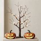 LED Birch Tree Orange and Purple Lights USB or Battery Powered