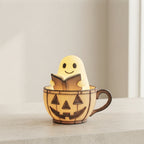 Halloween Ghost Figurine Reading Book Lighted Indoor Tabletop Decoration