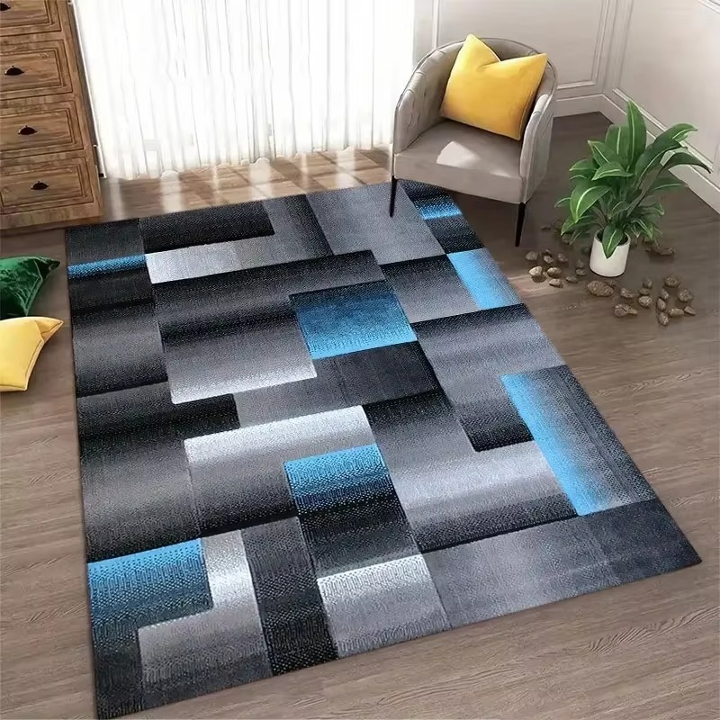 Geometric Area Rug - Washable, Non-Slip Design for Living Room Decor 2