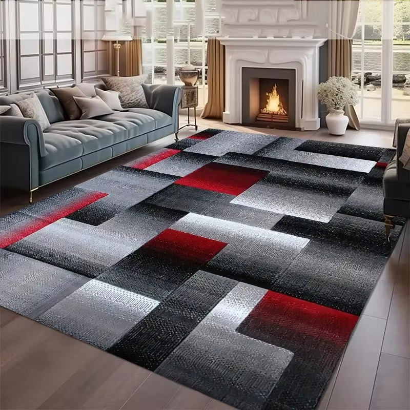 Geometric Area Rug - Washable, Non-Slip Design for Living Room Decor 6