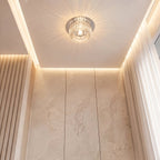 Geometric Flush Mount Ceiling Light - LED, Crystal Shade, Modern Design 4