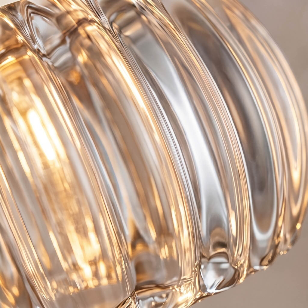 Geometric Flush Mount Ceiling Light - LED, Crystal Shade, Modern Design 5