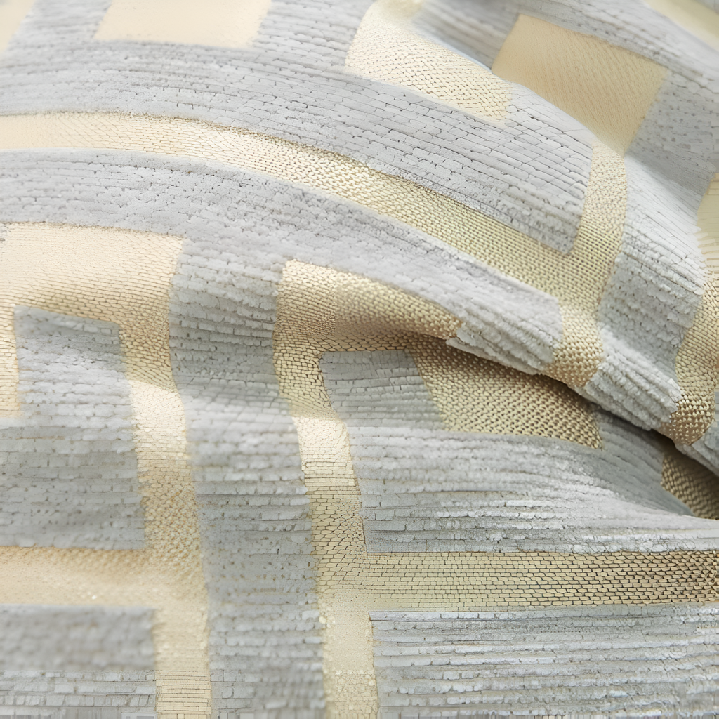 Geometric Jacquard Cushion Cover - Soft Chenille & Velvet, 18x18 4