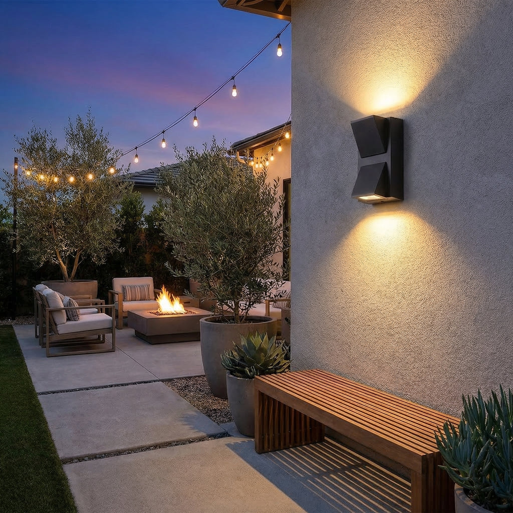 Geometric LED Wall Light - IP65 Waterproof Outdoor Sconce for Modern Spaces 1
