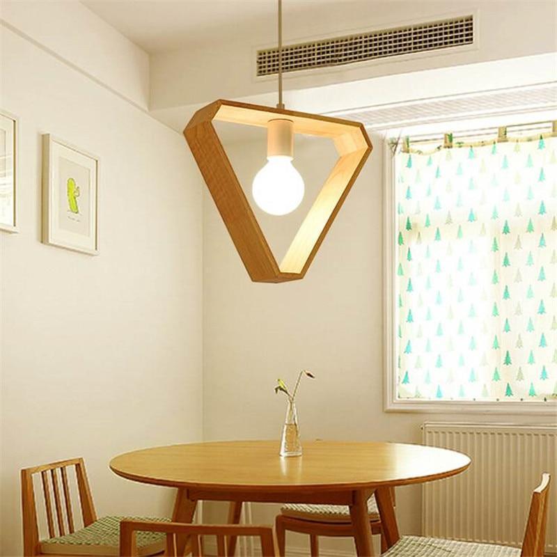 Geometric Wooden Hanging Lights - Elegant Illumination for Any Room 3