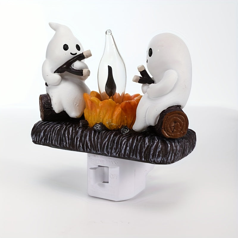 Ghost Campfire Night Light - Adorable LED Flickering Flame for Kids 6