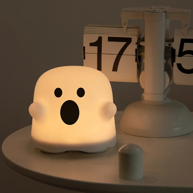 Ghost LED Night Light - Rechargeable Soft Glow with Timer for Kids 5