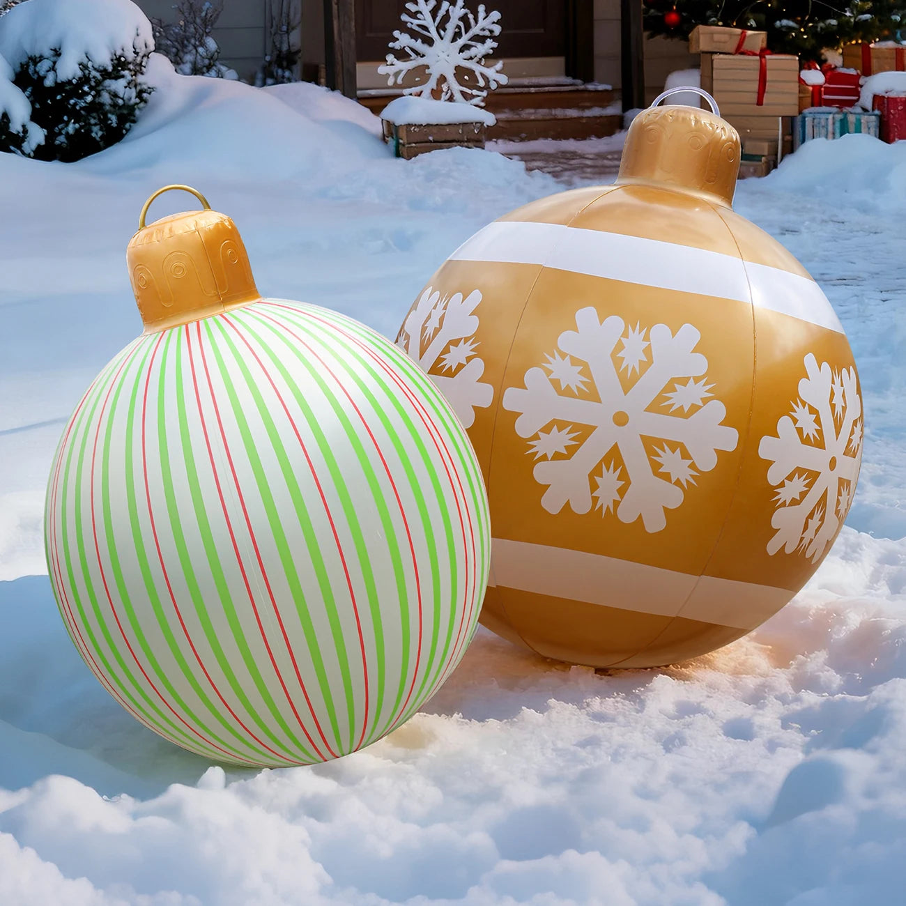 Giant Inflatable Christmas Ornaments - Durable Outdoor Holiday Decor 3