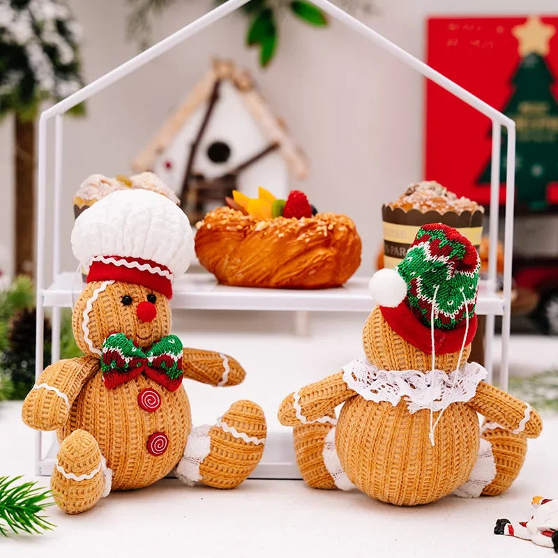 Gingerbread Man Christmas Ornament - Soft Textile Tree Decoration 4