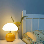 Glass Mushroom Table Lamp - Adjustable LED Light for Bedside & Desk 3