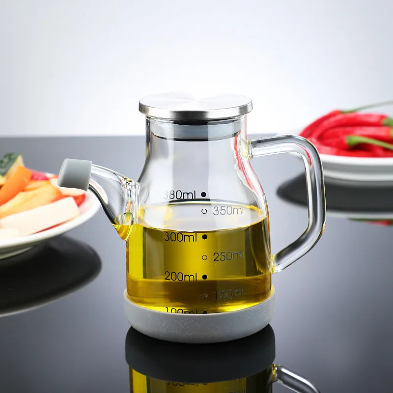Glass Olive Oil Dispenser Bottle - Precise Measuring & Stylish Design 0