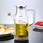Glass Olive Oil Dispenser Bottle - Precise Measuring & Stylish Design 1