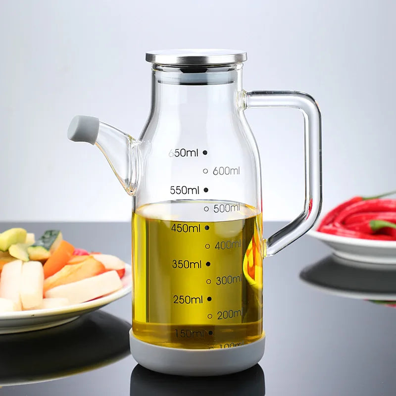 Glass Olive Oil Dispenser Bottle - Precise Measuring & Stylish Design 5