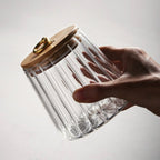Glass Storage Jars with Bamboo Lids - Airtight & Stylish Kitchen Canisters 0