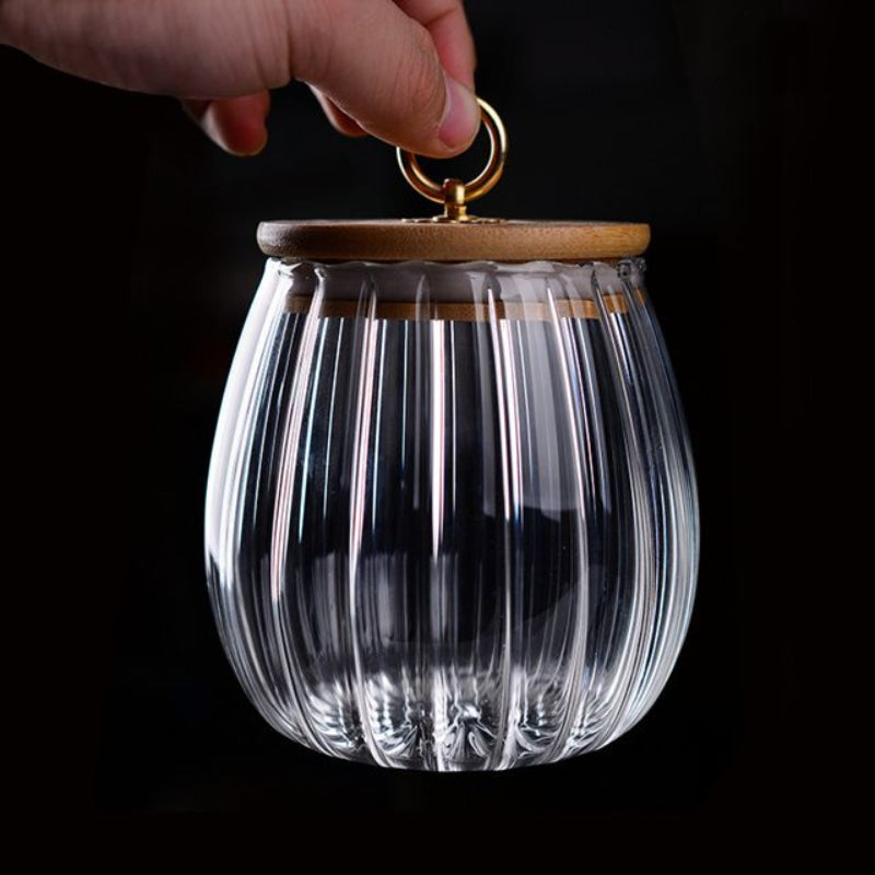 Glass Storage Jars with Bamboo Lids - Airtight & Stylish Kitchen Canisters 5
