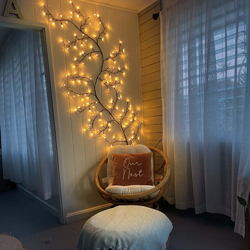Glitter Tree Light - Warm Twinkling LED for Cozy Winter Decor 0