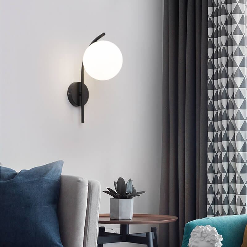 Globe Glass Wall Sconce - Modern Nordic Design for Ambient Wall Lighting 1