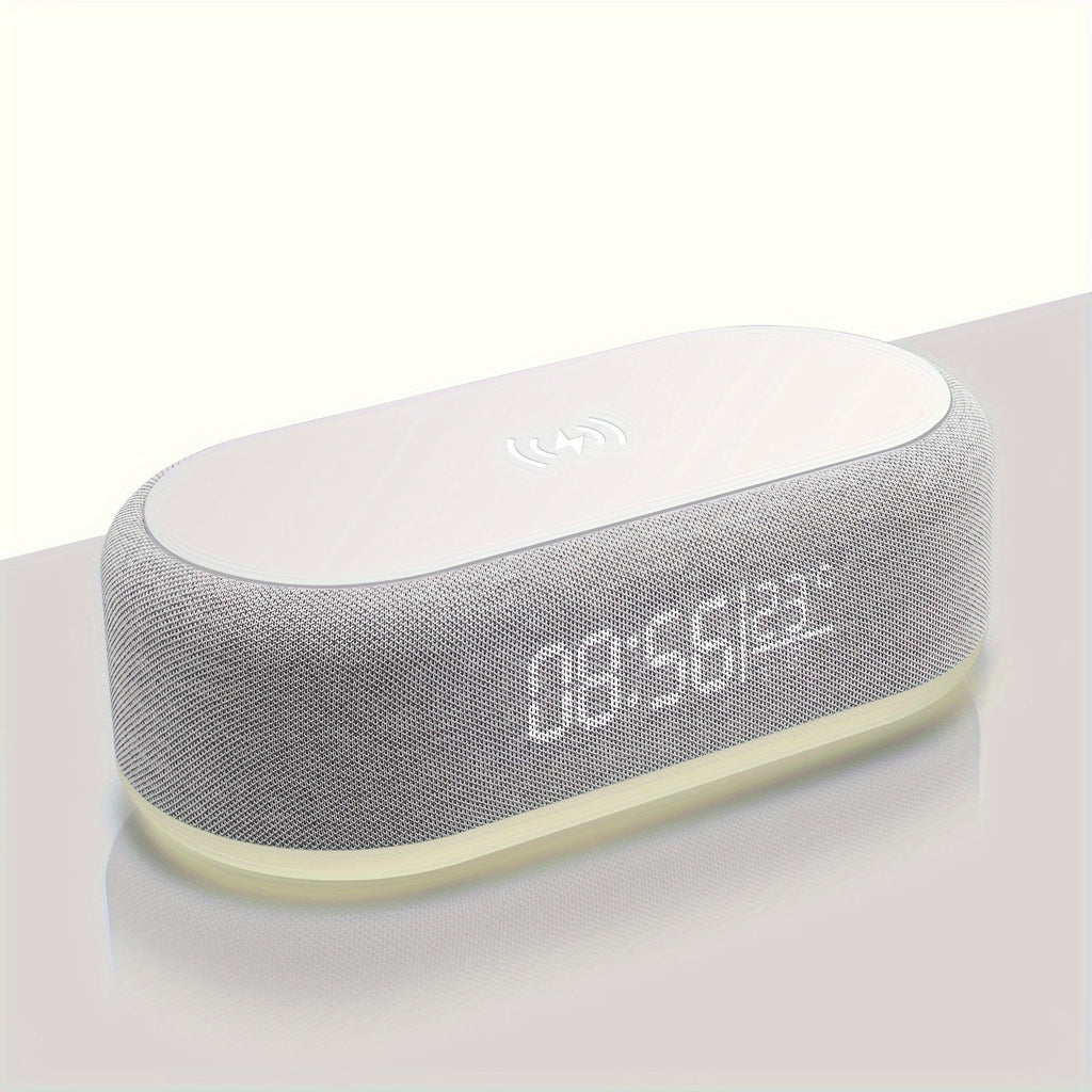 GlowTime Night Light - 3-Mode Compact Lamp with Wireless Charger & Clock 4