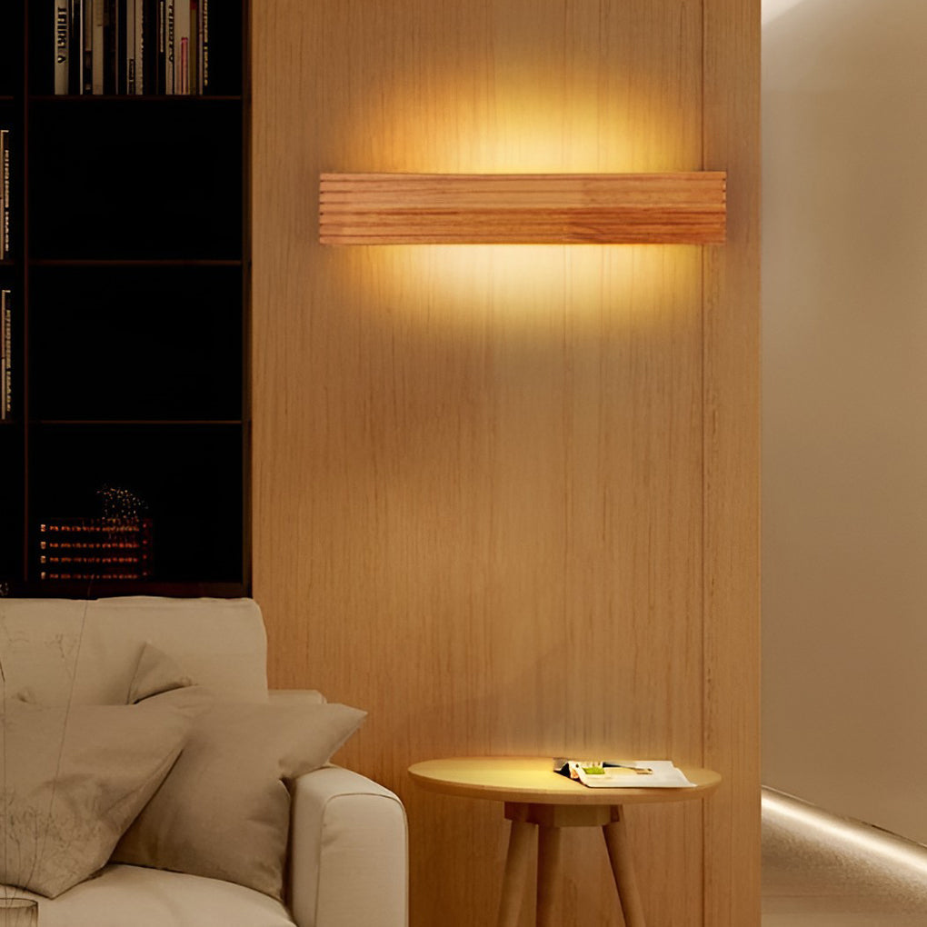 Glow Wall Sconce - Natural Wood Design with Warm LED Lighting 0
