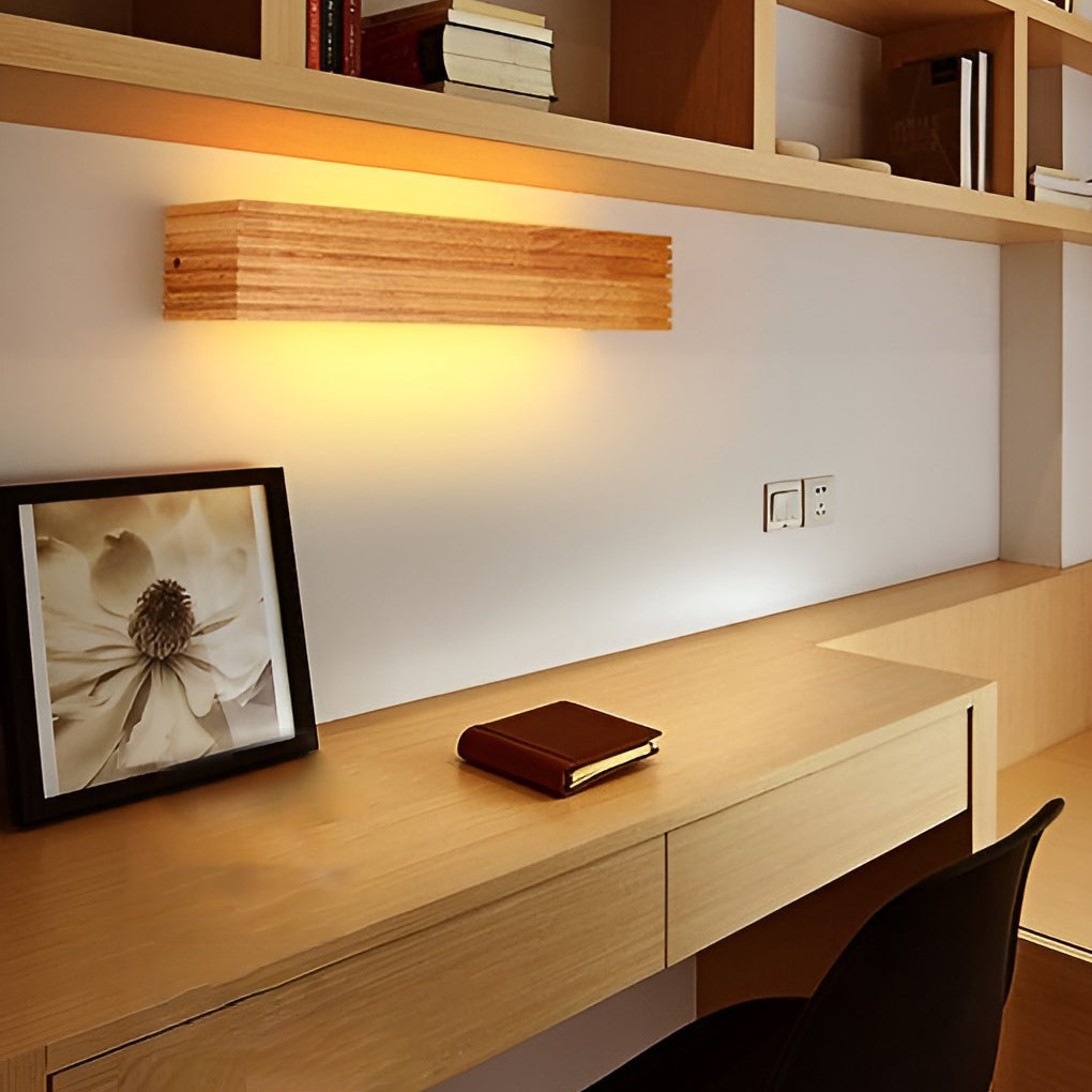Glow Wall Sconce - Natural Wood Design with Warm LED Lighting 2