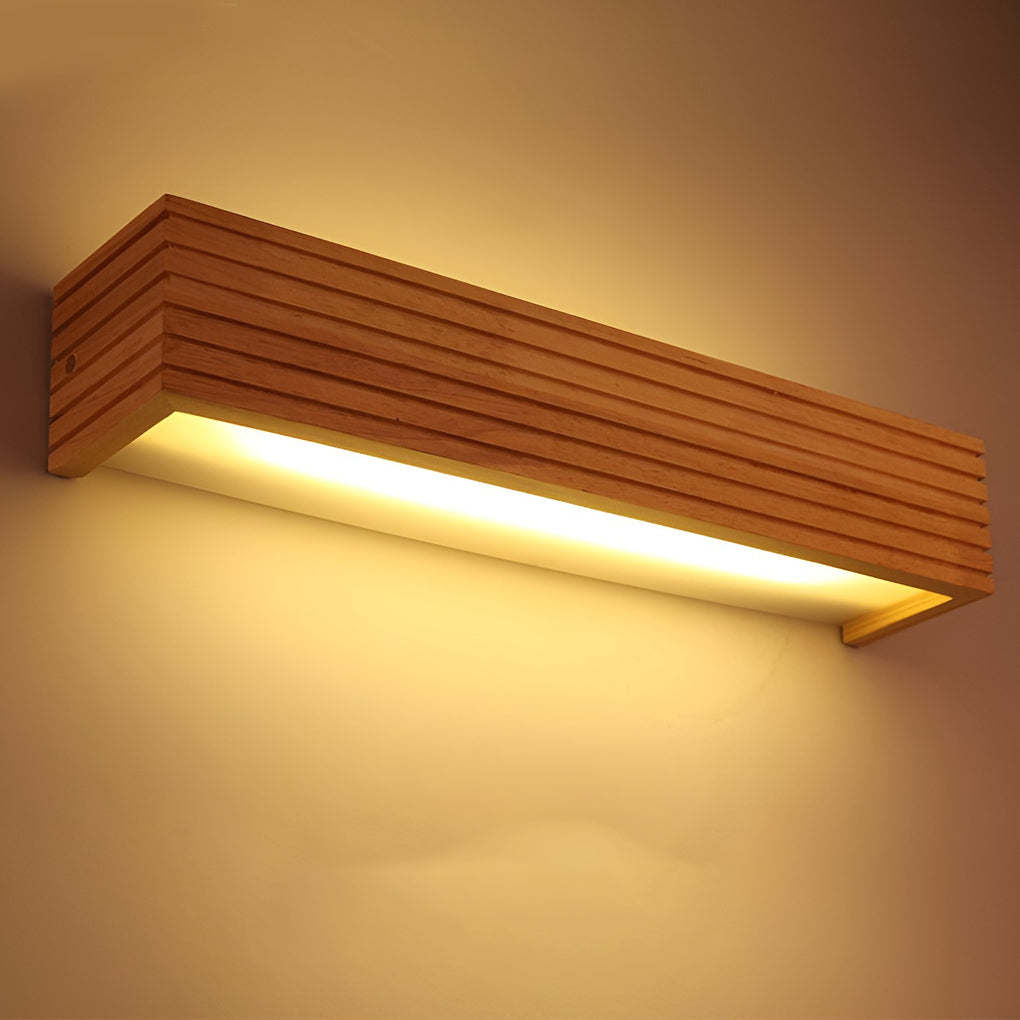 Glow Wall Sconce - Natural Wood Design with Warm LED Lighting 5