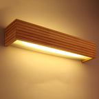 Glow Wall Sconce - Natural Wood Design with Warm LED Lighting 5