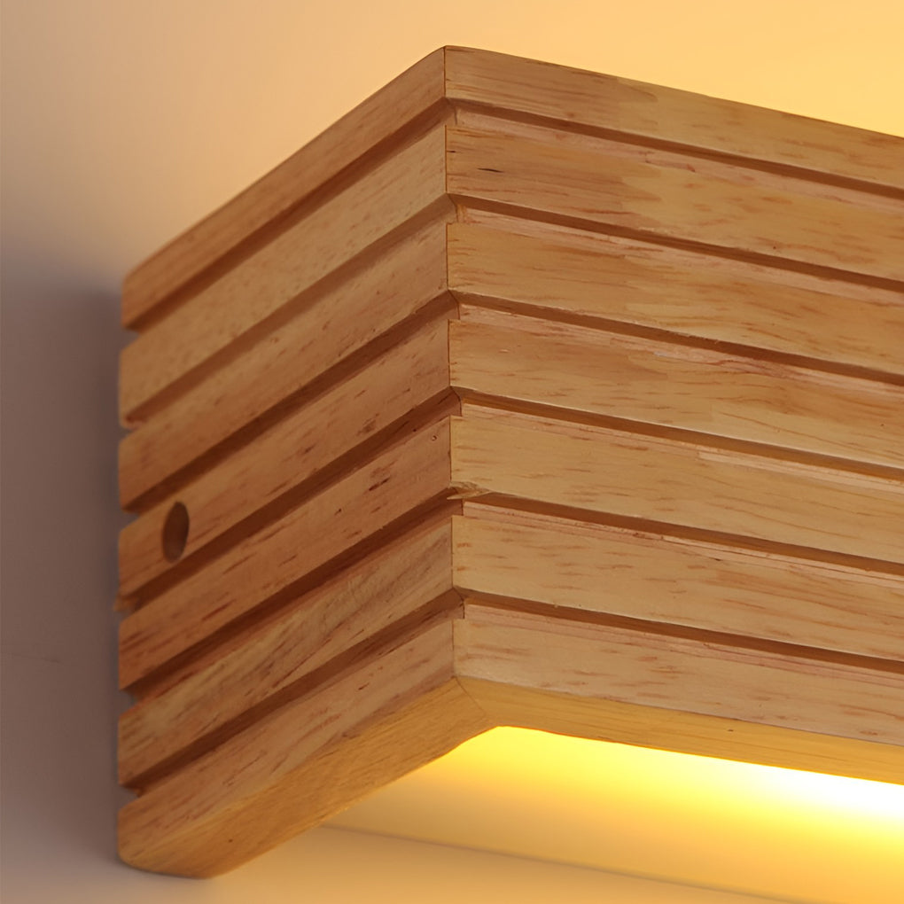Glow Wall Sconce - Natural Wood Design with Warm LED Lighting 7