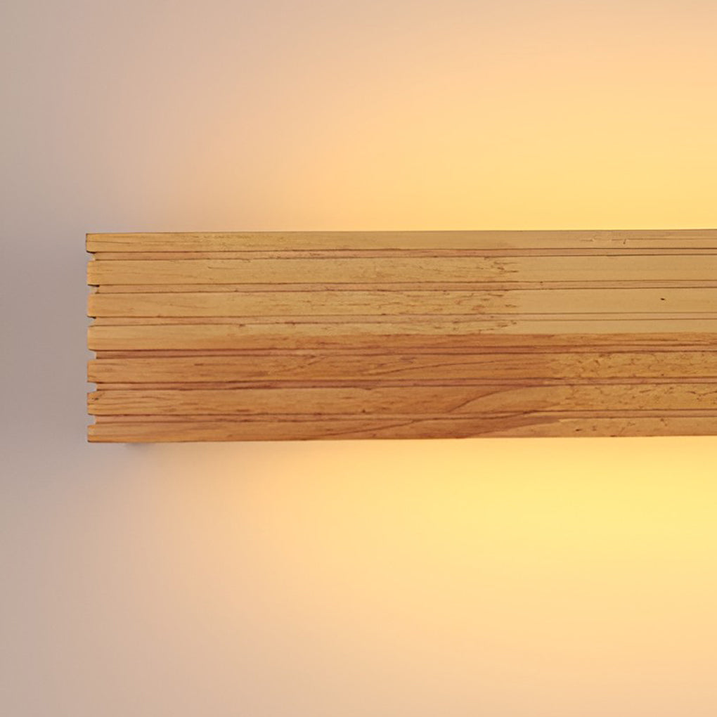 Glow Wall Sconce - Natural Wood Design with Warm LED Lighting 8
