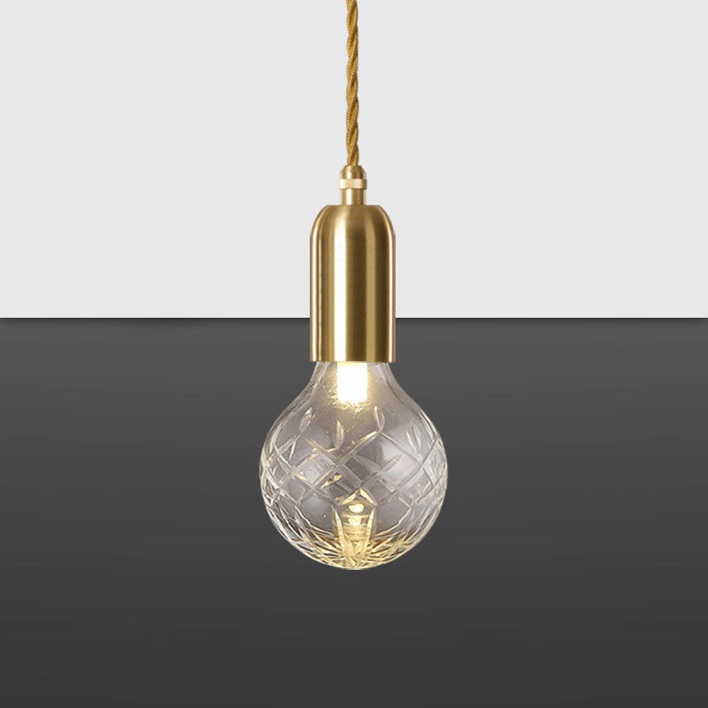 Gold LED Pendant Light with Adjustable Cord and Cut Glass Bulb – Elegant Kitchen Pendant Lighting for Luxurious Ambiance 4
