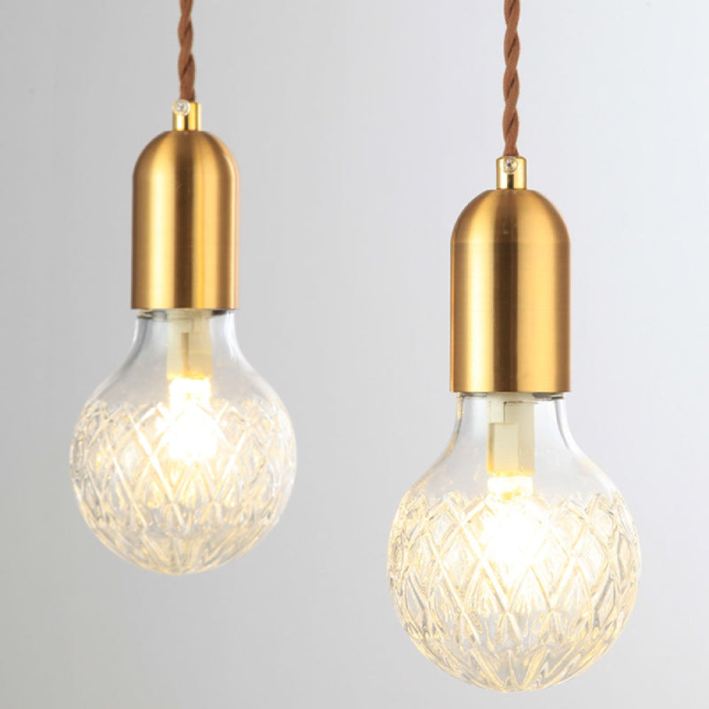 Gold LED Pendant Light with Adjustable Cord and Cut Glass Bulb – Elegant Kitchen Pendant Lighting for Luxurious Ambiance 7