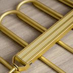Gold Metal Pants Hanger - Space-Saving Foldable Design for Organizing Jeans 4