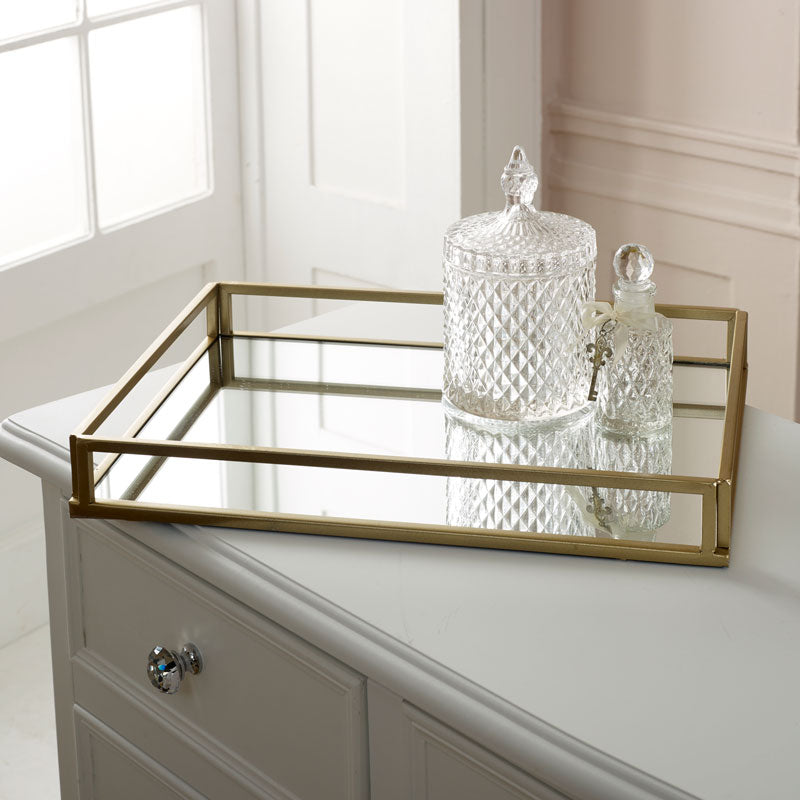Gold Mirrored Cocktail Tray - Elegant Display & Versatile Serving 0