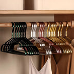 Gold Plated Metal Clothes Hangers - Non-Slip Set of 10 for Coats & Dresses 2